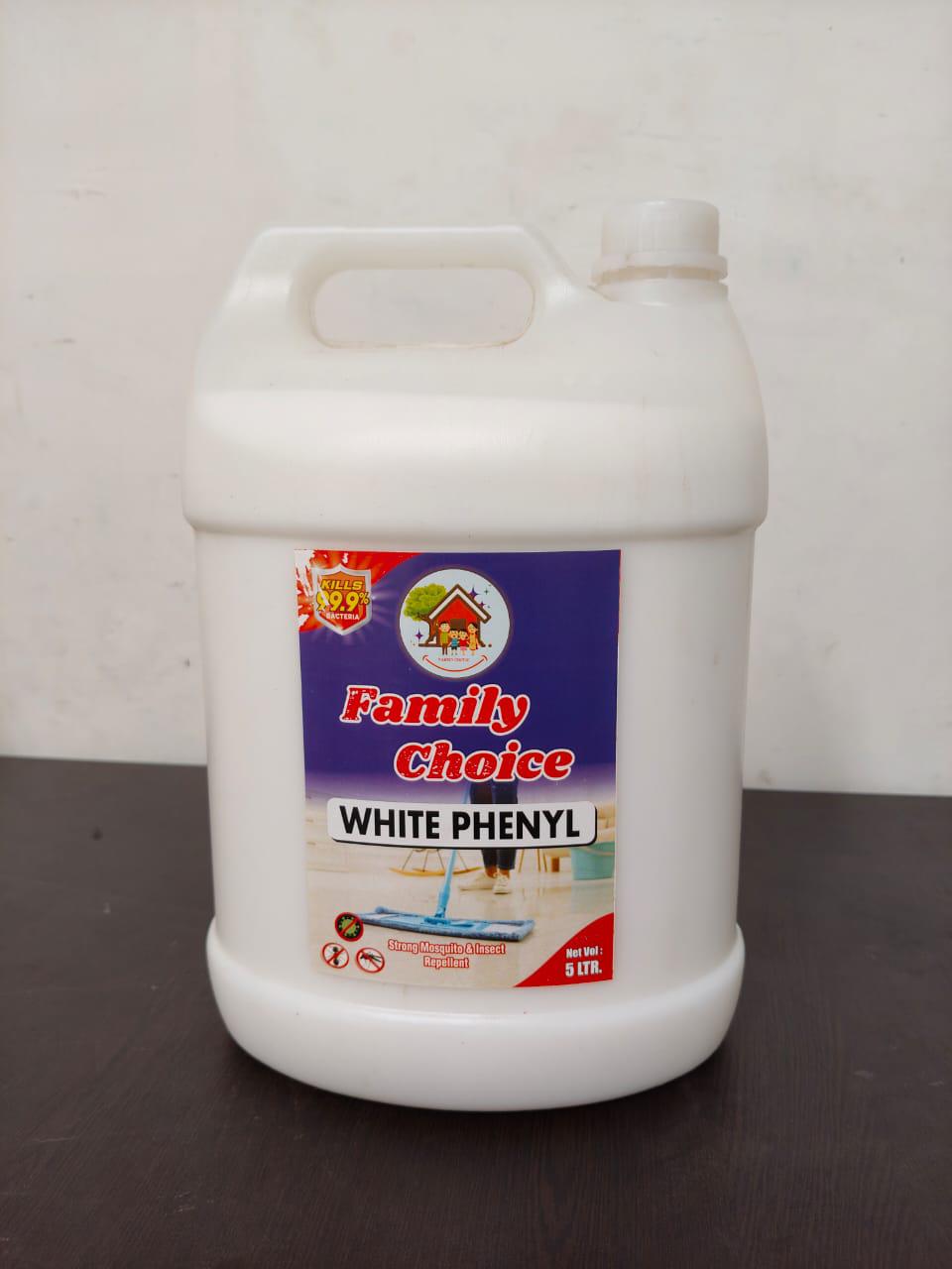 Family Choice multi-surface cleaner bottle surrounded by lemons and cleaning cloth